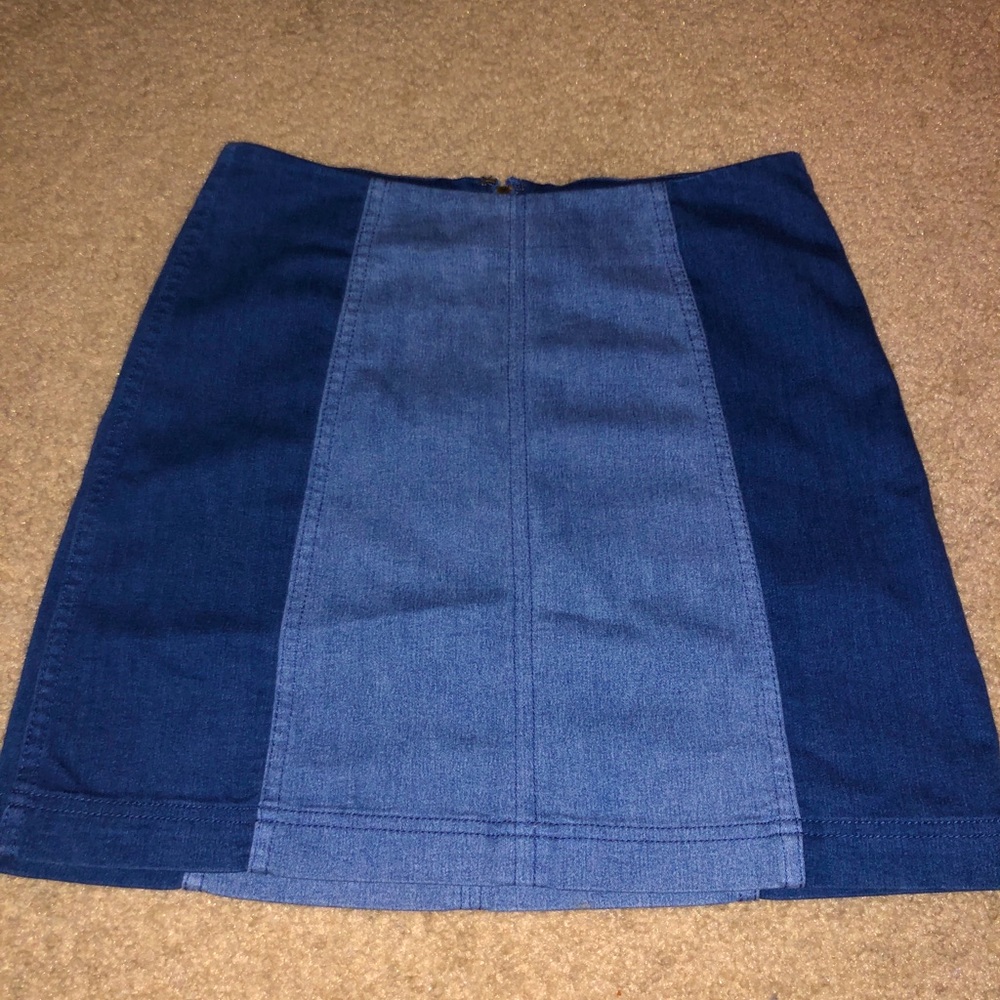Double jean skirt